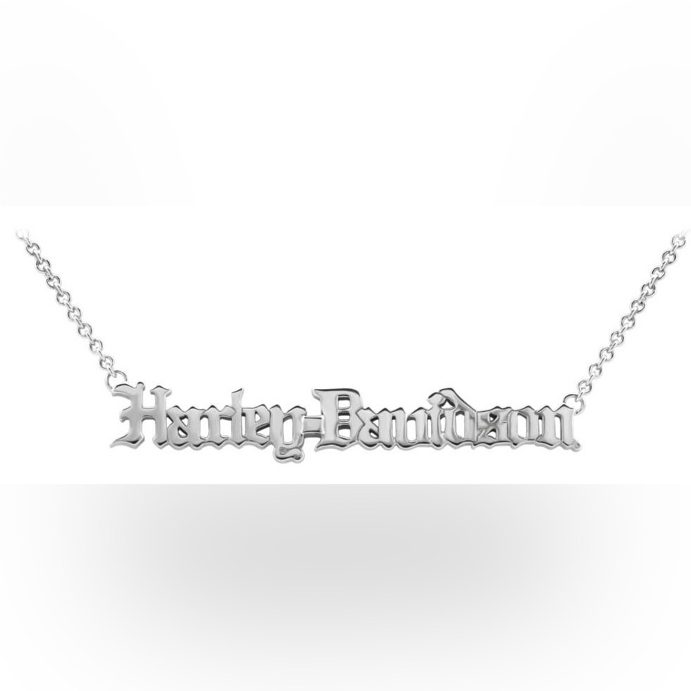 Harley-Davidson® Women's H-D Old English Script Chain Necklace, Silver